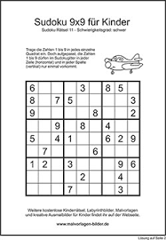 Sudoku spielen ist unsere leidenschaft. Kinder Sudoku Zum Ausdrucken Mit Losung