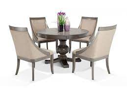 Gatsby Round 5 Piece Dining Set With Swoop Chairs Round Dining Room Dining Room Sets Living Room Sets Furniture