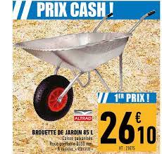 offre brouette de jardin 85 l altrad chez brico cash