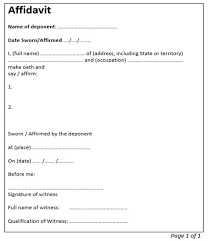 Affidavit Template Word Document Document Templates Legal Documents Words