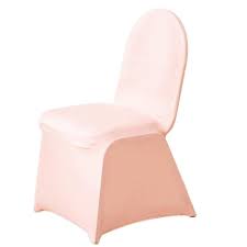 160gsm Blush Rose Gold Stretch Spandex Banquet Chair Cover With Foot Pockets In 2020 Chair Covers Banquet Chair Covers Chair Covers Wedding