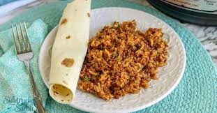 Margarine, 2 cups water, special seasonings and 1 can (14.5. Instant Pot Spanish Rice With Ground Beef