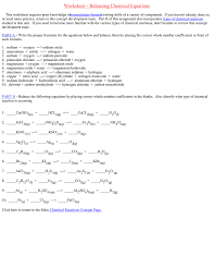 Types of reactions worksheet then balancing! Types Of Chemicalactions Pogil Activities For High School Chemistry Problems Answers Samsfriedchickenanddonuts