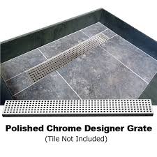 Shower curtains & bath mats. Tile Over Easy Step Shower Pan Right Trench Drain 60 X 36