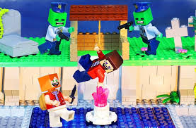 When a player pulls the lever, the command block will be activated. Diamond Robbery Minecraft Zombie Police Chase Steve Lego Land City Minecraft Survival Brickhubs