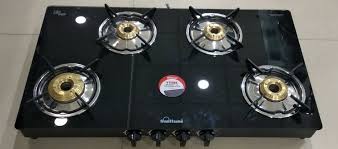 Quba 4 burners black powder coated mild steel body gas stove in black color designer glass top with pure brass burners and 2 years warranty auto ignition rs. Buy Sunflame Gas Stove 4 Burner Prime Xl Glass Top Black Cooking Appliances Online From Lotus Electronics In India Buy Latest Cooking Appliances Online At Best Prices Lotus Electronics