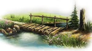 To keep pieces secure while you lay them out, stick two sewing pins into the foam board at each joint. How To Paint Wooden Bridge With Acrylic Part2 Bridge Painting Canvas Painting Tutorials Watercolor Paintings Abstract
