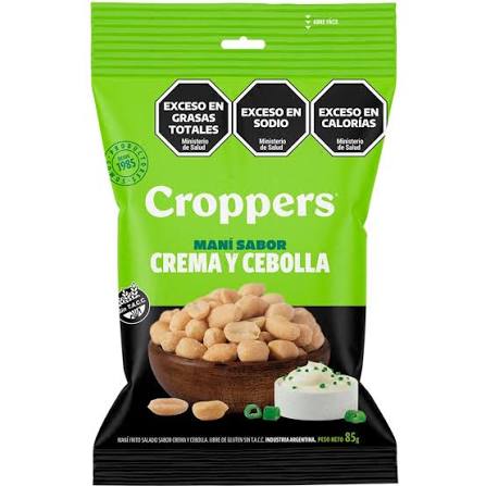Maní Saborizado Croppers Crema y Cebolla por 85 gramos