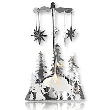 Nativity Candle Spinner Laser Cut Plated Silver Tea Light Holder With A Nativity Scene And Moravian Stars Scandinavian Design Candle Holder Candlesme Candlesme