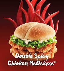 Image result for McDonalds Double Spicy Chicken McDeluxe