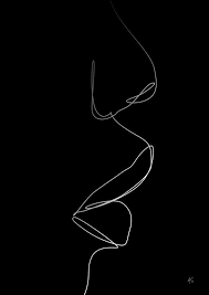 Minimal Abstract Black And White Woman Face Profile Art Etsy Face Profile Face Profile Drawing Abstract Line Art