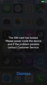 If you haven't gone to the store to replace yet, please try removing the card, then reinserting it. Error Message Locked Sim Card Inval Apple Community
