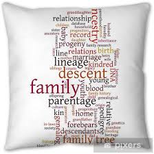 To settlers in the late 18th. Family And Family History Research Word Cloud Pillow Cover Pixers We Live To Change