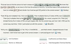 How many moles are in the following: An Explanative Basis For The Differential Performance Of Students With Low Math Aptitude In General Chemistry Chemistry Education Research And Practice Rsc Publishing Doi 10 1039 C9rp00068b