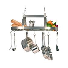 Ebony black strong steel construction yet light weight (only 10 pounds); Checkolite International 2 Light Brushed Nickel Hardwired Country Kitchen Lighted Pot Rack At Lowes Com