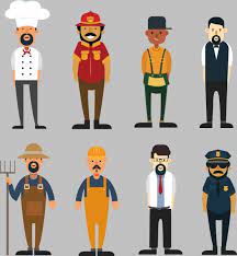 Lokasi kejadiannya adalah di tempat praktik imas di desa. Profession Icons Collection Male Cartoon Characters Free Vector In Adobe Illustrator Ai Ai Format Encapsulated Postscript Eps Eps Format Format For Free Download 2 41mb