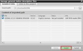 How Do You Install A Gsd File And Which Gsd File Version Is Released For Which Ve Id 109738401 Industry Support Siemens