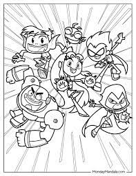 30 Teen Titans Go Coloring Pages (Free PDF Printables)