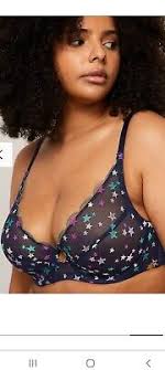 John Lewis And/Or Sienna Star Navy Bra Size 36D