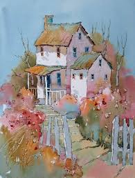 Watch step by step painting, how to use colors & detail color information on the video when it has been applied. 350 Watercolor Houses Ideas Watercolor Watercolor Paintings Watercolor Art