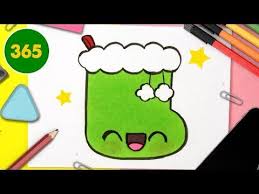 Comment Dessiner Une Chaussette De Noel Kawaii Dessins Kawaii Facile Dessins De Noel Youtube Dessin Kawaii Dessin Noel Chaussette Noel