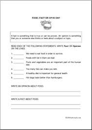 Prepositions prepositions of movement prepositions of place prepositions of time prepositions vs adverbs (e.g. Worksheet Fact Or Opinion Food Elem Abcteach