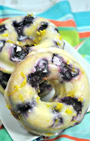 Baked Lemon Blueberry Donuts With Lemon Glaze