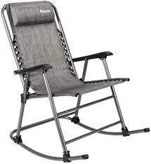 The frame is made of steel, and it has a powder coat finish to help protect it from rain and other weather. Amazon Com Bonnlo Zero Gravity Rocking Chair Patio Lawn Chair Beach Reclining Folding Chairs Outdoor Portable Recliner For Camping Fishing Beach Kitchen Dining