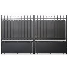 Portail Battant Calypso L 400cm Couleur Noir Portail Bois Portail Portail Aluminium Battant