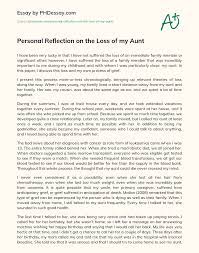 Maybe you would like to learn more about one of these? Personal Reflection On The Loss Of My Aunt Phdessay Com