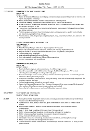 Pharmacy Technician Resume Samples Velvet Jobs