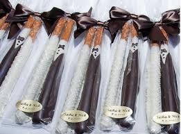 For our favors we gave out individually wrapped soft pretzels. Wedding Pretzels Homemade Wedding Favors My Wedding Favors