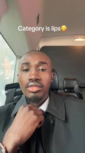 Black Dude with Crossed Lips