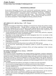 As you'll see in the sample resume below, a resume summary statement serves to highlight a candidate's achievements and qualifications for the job. Manufacturing Executive Resume Example