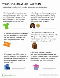 Third Grade Math Worksheets Practice Word Problem Subtraction Subtraction Word Problems Word Problems Word Problem Worksheets