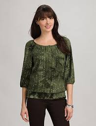 Button Front Peasant Blouse Tops Women Blouses Blouse Dress Barn Dresses