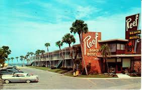 Reef Beach Motel Retro Postcard Daytona Beach Florida Century Hotel Vintage Hotels Daytona Beach Florida