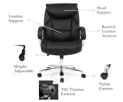 Easy to replace to keep your office chair looking new. High Back Executive Chair Big And Tall Bonded Leather Chair For Office Or Computer Task Desk 400 Lb Weight Capacity Arms Rest Black Real Canadian Superstore