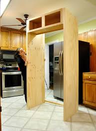 Start by taking measurements of counter depth refrigerator taking notes of the standard depth of a fridge or your custom built fridge and taking that into notice start looking into refrigerator matching. Surrounding The Fridge Plaster Disaster