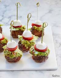 Keto Guacamole Burger Bites Recipe Burger Bites Recipes Food
