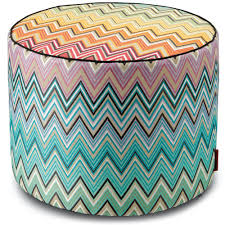 Missoni was founded in the '50s by ottavio missoni and his wife rosita. Missoni Home Pouf Yanai 100