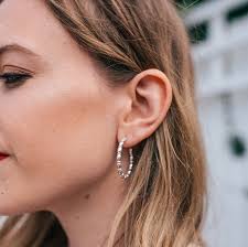 Beaded Sterling Silver Hoop Earrings: Statement Maxi Hoops