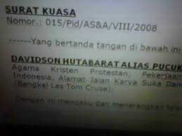Demikianlah penyampaian surat saya ini untuk. Kantor Advokat Pengacara Medan Contoh Surat Kuasa Kasus Pidana