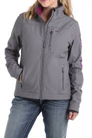 Womens Concealed Carry Bonded Jacket Gray Purple