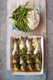 Jamie Oliver S 15 Minute Meals Asian Style Sea Bass With Sticky Rice Dressed Greens Cbc Life Recipe Jamie Oliver 15 Minute Meals Jamie S 15 Minute Meals Jamie Oliver Recipes