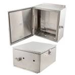 14x12x07 Stainless Steel Weatherproof Outdoor IP66 NEMA 4X Enclosure,  240VAC Universal Outlet Mount Plate Mechanical Thermostat Heat