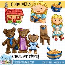 Cartoon goldilocks and the three bears clipart. Goldilocks And The Three Bears Clipart Worksheets Teaching Resources Tpt