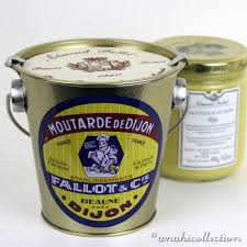 French Mustard Bucket Metal Pail Mustard Glass Jars
