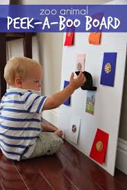 Zoo Animal Peek A Boo Board Toddler Approved Infant Activities Toddler Activities Toddler Learning