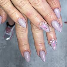 What does it mean to have purple nails? Deep Purple Acrylic Nails